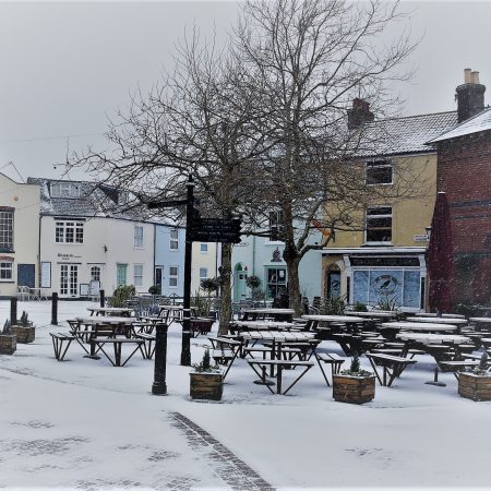 Snow in Hope Square Weymouth